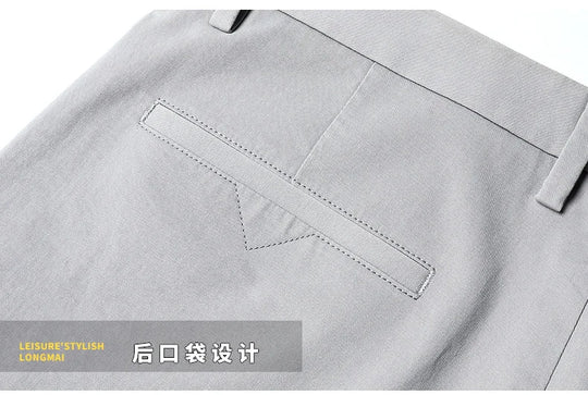 Top Grade 98% Cotton New Brand Casual Fashion Streetwear Slim Fit Long Pants Straight Pencil Trousers Men's Clothing
