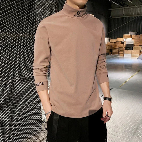 2023 Cashmere T-Shirts Men Long Sleeve Embroidery Letter T Shirt Homme