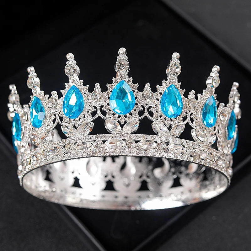 Baroque Crystal Tiaras And Crowns Rhinestone Prom Diadem Headband Crown Bridal Wedding Hair Accessories Jewelry Crown Tiara Gift