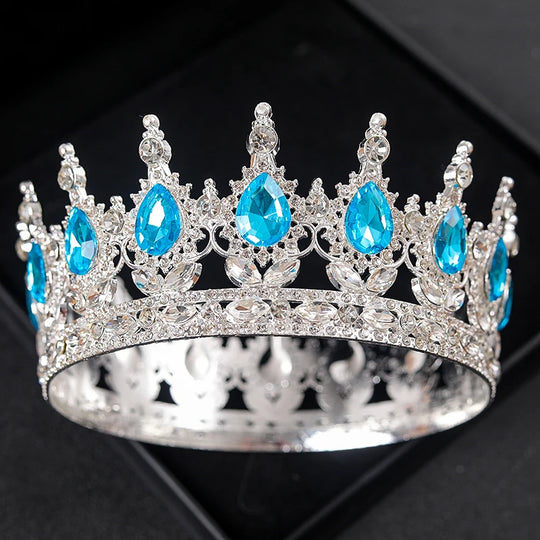 Baroque Crystal Tiaras And Crowns Rhinestone Prom Diadem Headband Crown Bridal Wedding Hair Accessories Jewelry Crown Tiara Gift
