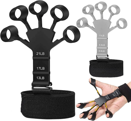 Finger Strengthener with 6 Resistant Level Grip Strength Trainer Finger Exerciser Hand Strengthener Flexion Extension Wrist