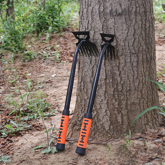 Metal Weed Cleaning Shovel 2 In 1 Garden Rake Stainless Steel 5/6/8/11 Teeth Dual Headed Weeding Tool For Gardening Weeding Tool