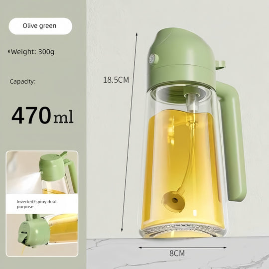 Glass Spray Oil Bottle Jar Spray Dual-Use Air Fryer Kitchen For Home Spray Oil Dispenser Oil Tank Seasoning Edible