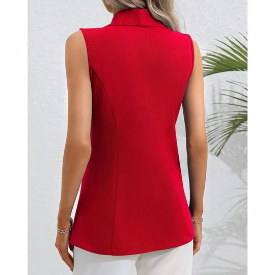 2024 Spring/Summer New V-NECKCollar Black White Suit Blazer Vest