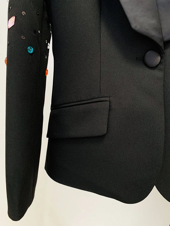 HIGH STREET Newest 2024 Designer Runway Fashion Suit Set Women's Slim