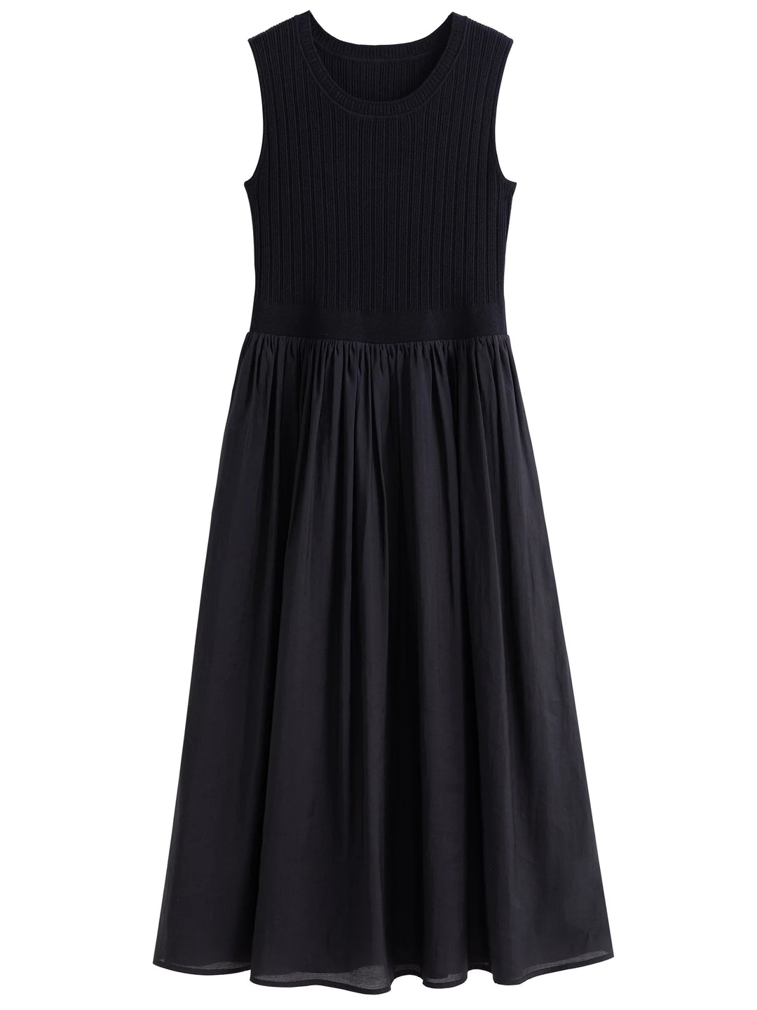 DUSHU Sleeveless Versatile Long Elegant French Style Dress 2024 New