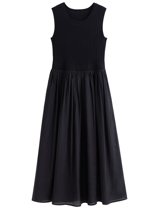 DUSHU Sleeveless Versatile Long Elegant French Style Dress 2024 New