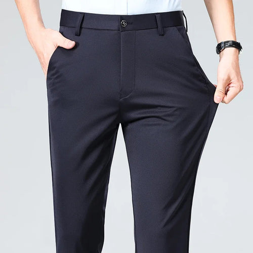 Men's Stretchy Casual Pants Business Suit Pants Spring Summer
