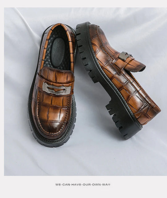 STRONGSHEN Men Oxford Shoes Leather Platform Casual Shoes Comfortable Formal Loafer Business Office Formal Dress Shoes 38-46