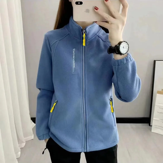 Plus Size Fleece Coats for Women Winter Spring Warm Casual Outdoor