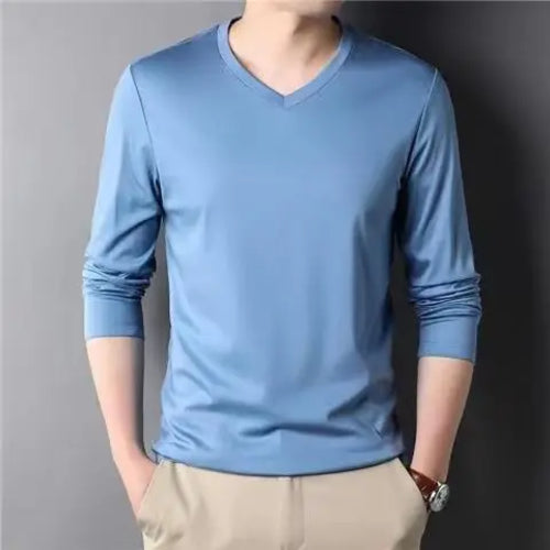 Fashion Luxury Men's Clothing Stylish V-Neck Men's Long Sleeve Casual