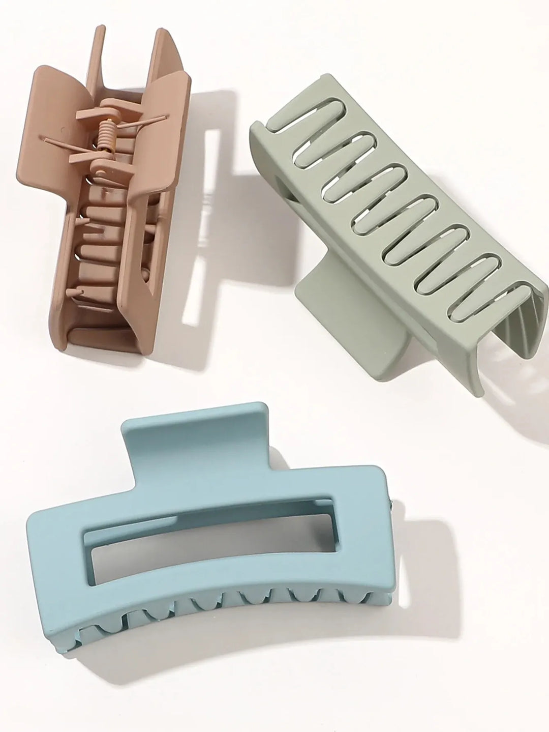 7 Pcs Big Hair Claw Clips 3.4" Non-slip Big Square Matte for Women