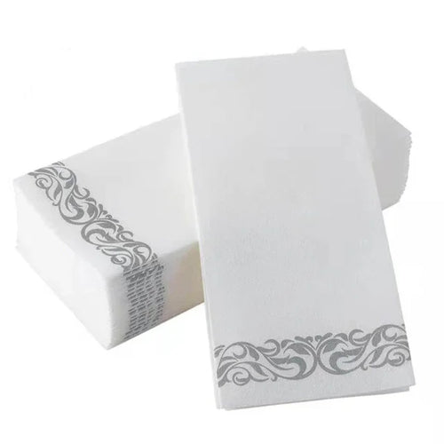 50PCS Disposable Table Paper Napkins Elegant Tissue Vintage Towel