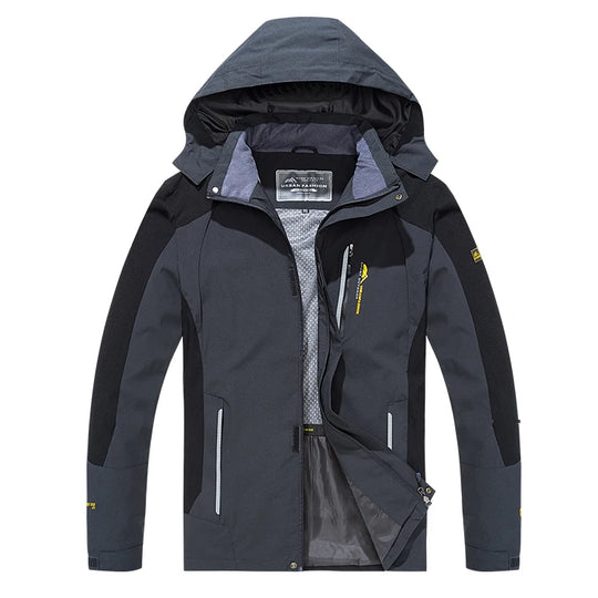 Men's Waterproof Hiking Jacket Large Size Windproof Windbreaker