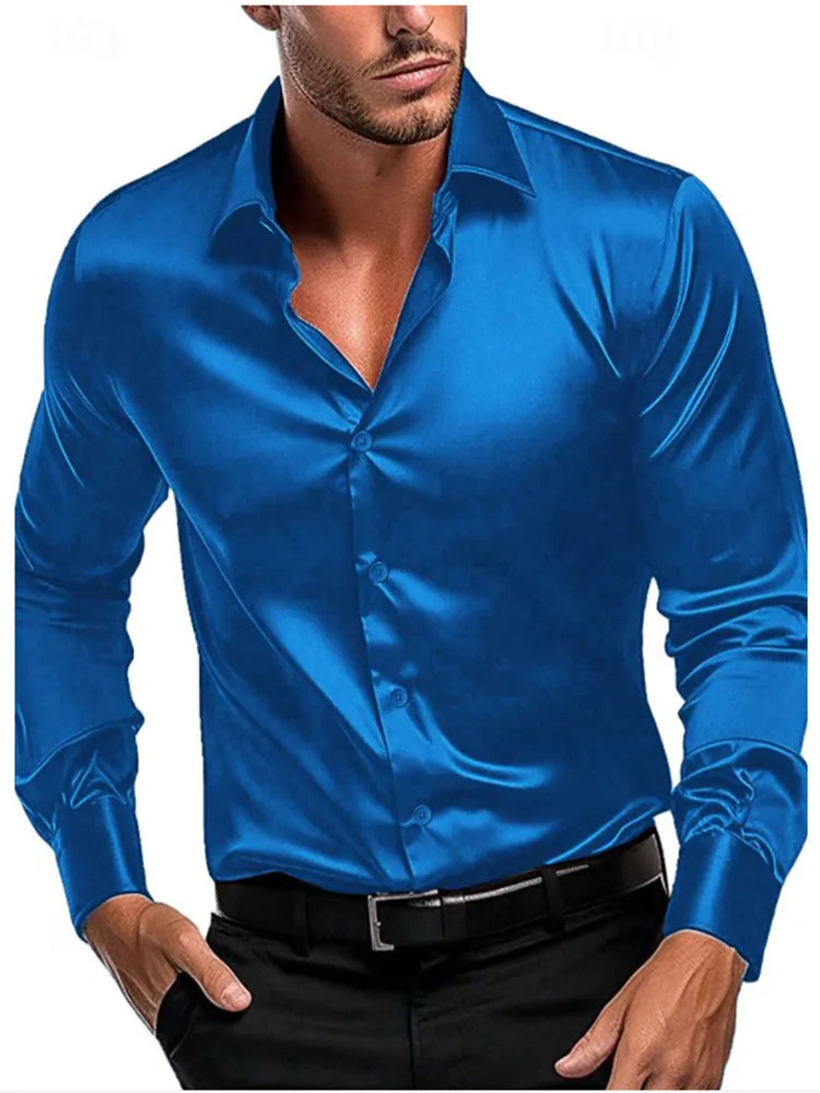 New business gentleman social fashion design shirt top Men's