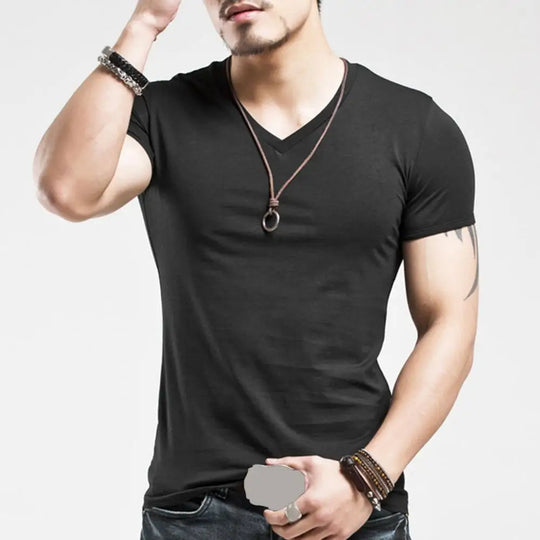 Men's V-neck Slim Fit Tee