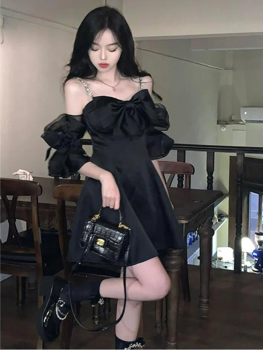Dresses Women Folds Simple Creativity Princess Elegant Vintage French
