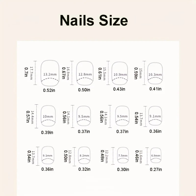 24pcs/set short saure fake nails for Spring summer season french style flowers butterfly design press on false nail art tips