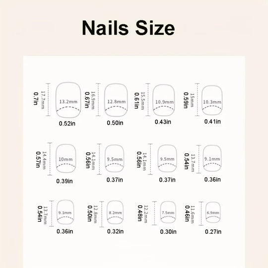 24pcs/set short saure fake nails for Spring summer season french style flowers butterfly design press on false nail art tips