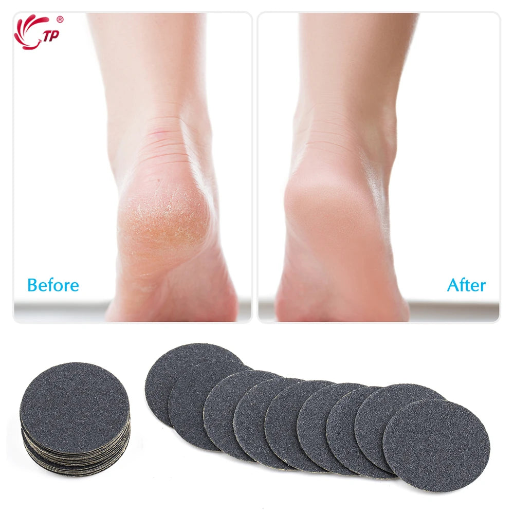 TP 50pcs Discs Pedicure Tools Foot Care Files Dead Skin Callus Remover