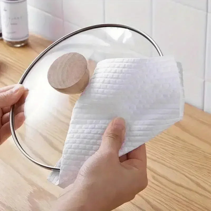500/50pcs Reusable Paper Towel Kitchen Disposable Rags Non-Woven Cleaning Cloths Washing Dishcloths Rag Cloth Towels Non-stick Scouring Pads