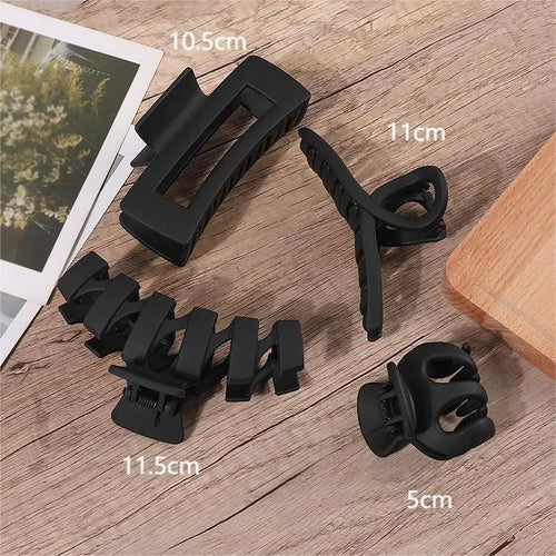 2/3/4Pcs Headwear Set Women Fashion Claw Clip Coffee Black Acrylic
