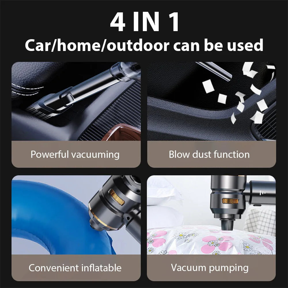 Car Vacuum Cleaner Wireless Mini Handheld Strong Suction Cleaning