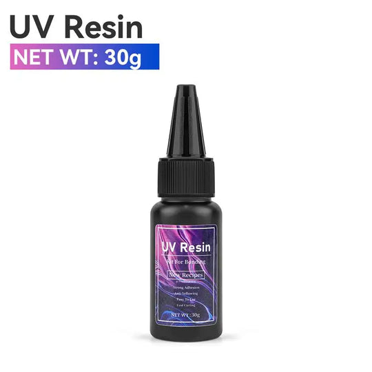 20g/30g/50g UV Epoxy Resin Glue DIY Jewelry Making High Transparency Fast Drying High Hardness Glue UV Lamp DIY Craft Decor
