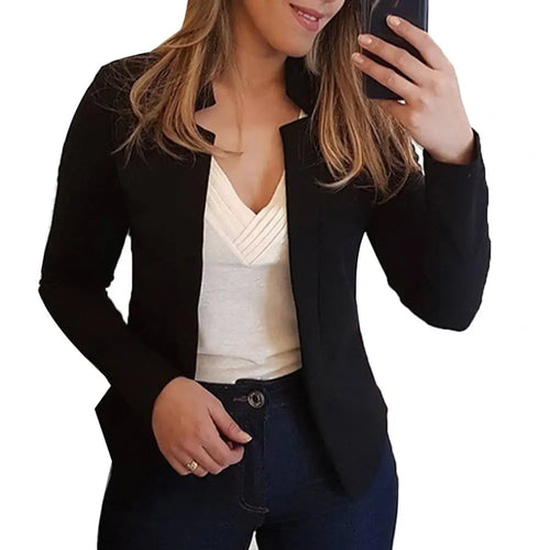 Office Lady Jacket Blazer Autumn Winter All-match Polyester Business