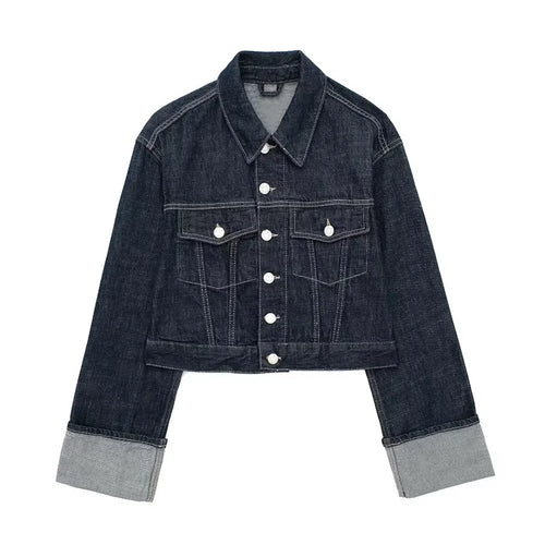 Willshela Women Fashion With Pockets Denim Blue Single Breasted
