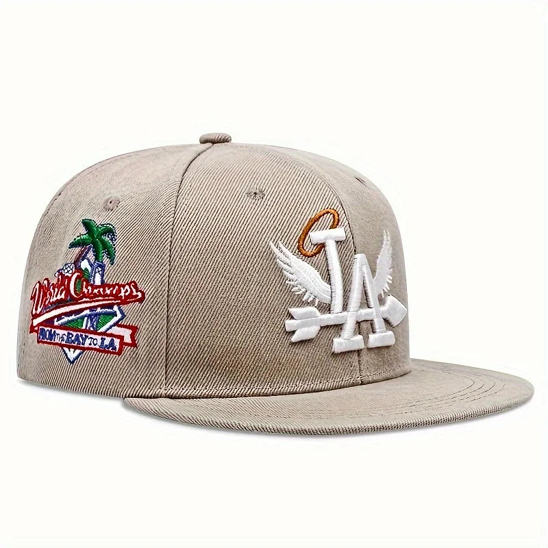 New Letter Wing Pattern Side Coconut Tree Embroidery Fashion High Quality Snapback Men's Versatile Casual Baseball Hat