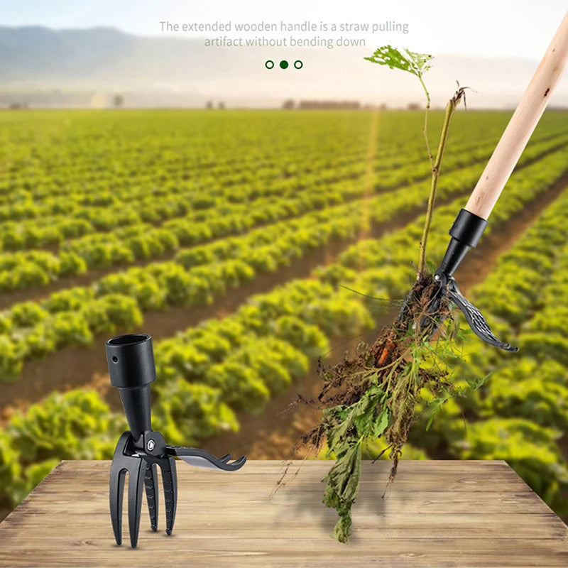 Stand Up Weed Puller Claw Aluminum Alloy Manual Weeding Head Replacement Garden Digging Grass Shovel Tool Root Remover No Pole