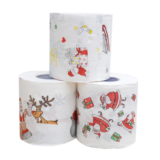 Christmas Decorative Printing Toilet Paper Color Printing Roll Paper