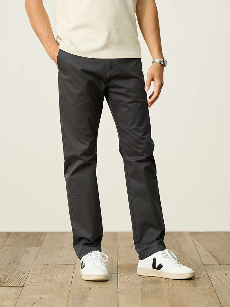 SIMWOOD 2025 Spring New Regular Straight 270gsm Fabric Pants Men