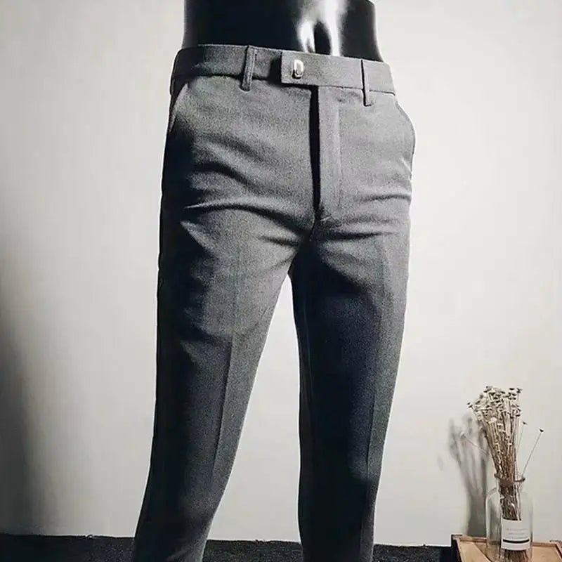 Men Pants Spring Summer Autumn Casual  Slim Straight  Long Business