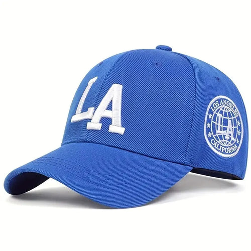 Unisex LA Letter Embroidery Snapback Baseball Caps Spring and Autumn