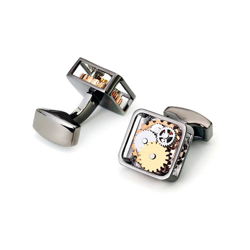 Brand Designer Watch Movement Cufflinks For Mens Business Wedding