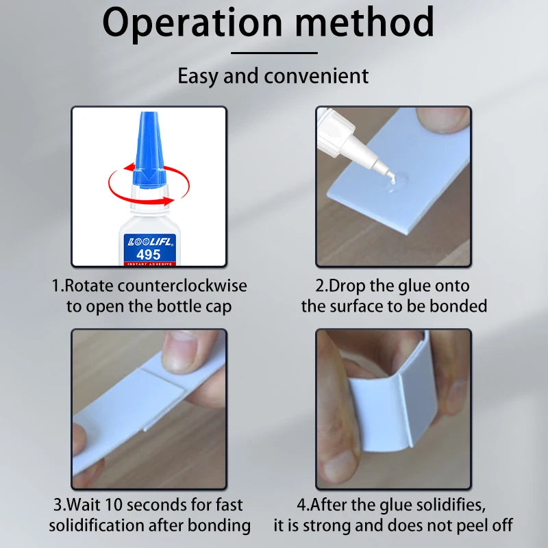 Super Glue All-Purpose Liquid 20g - Fast Drying Clear CA Adhesive for Metal,Plastic, Wood, Ceramic, Glass & DIY Repairs Easy Use