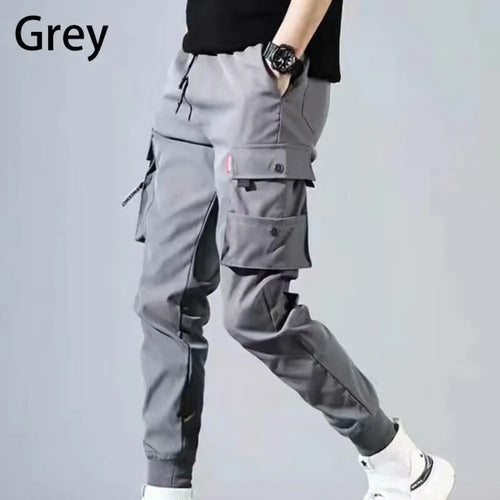Men Cargo Tactical Pants Work Combat Multi-pockets Casual Training