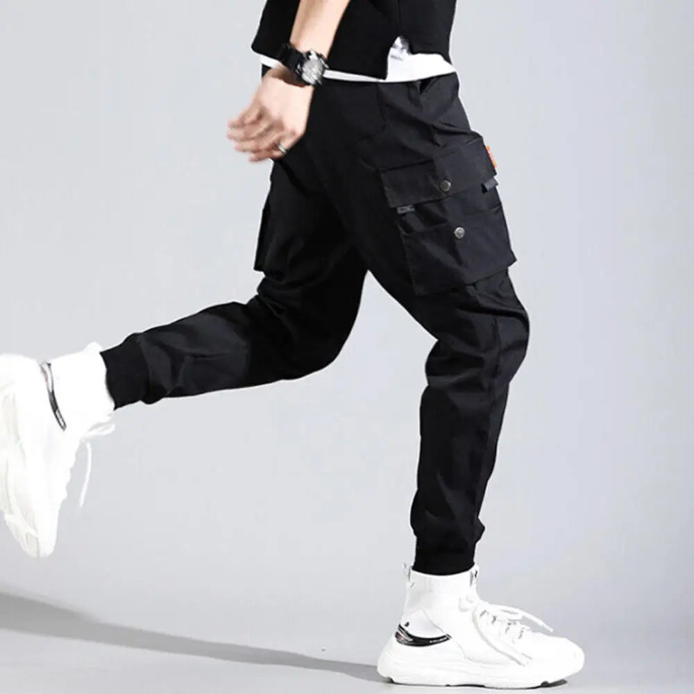 Men Cargo Tactical Pants Work Combat Multi-pockets Casual Training