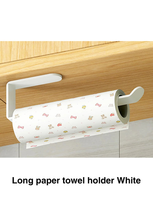 Kitchen Paper Towel Holder Adhesive Tissue Hanger Toilet Roll Paper