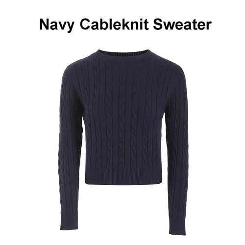 AP Women 2025 Autumn and Winter Cableknit Sweater Soft Casual Five