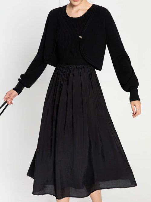 DUSHU Sleeveless Versatile Long Elegant French Style Dress 2024 New