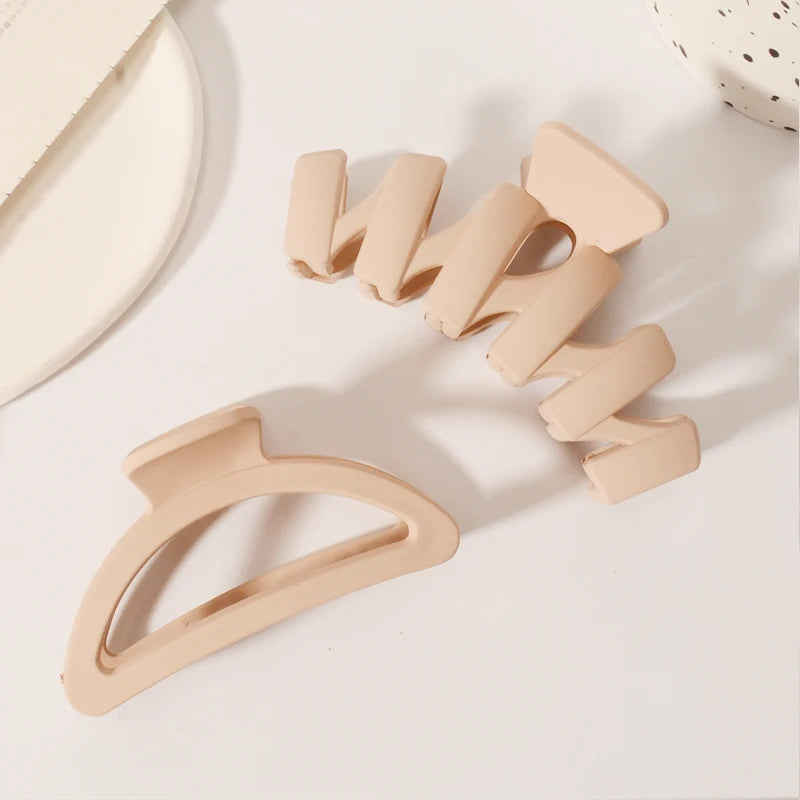 5PCS Frosted Hair Clips Simple Big Hair Claw Clips for Women Girls Thin Thick Curly Hair Jaw Clips Shark Clips Hair Accessories