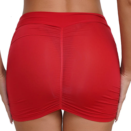 Womens Micro Mini Hip Skirts Semi Transparent Bodycon Short Skirts