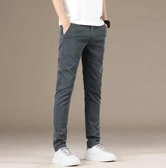 New 2025 Summer Lyocell Fabric Mens Casual Pants Hight Quality Fashion Slim Business Trousers Brand Elastic Soft Cargo Pants