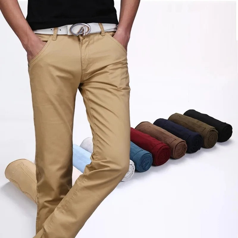 8 Color Classic Casual Men Pants Spring Autumn New Business Fashion