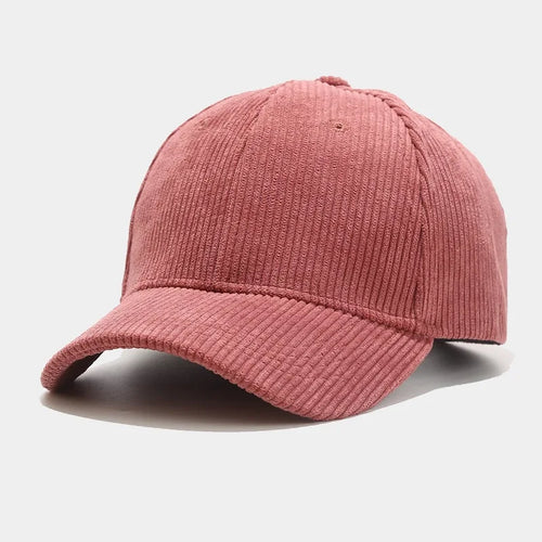 Spring Autumn Corduroy Baseball Cap for Women Men Unisex Vintage Solid