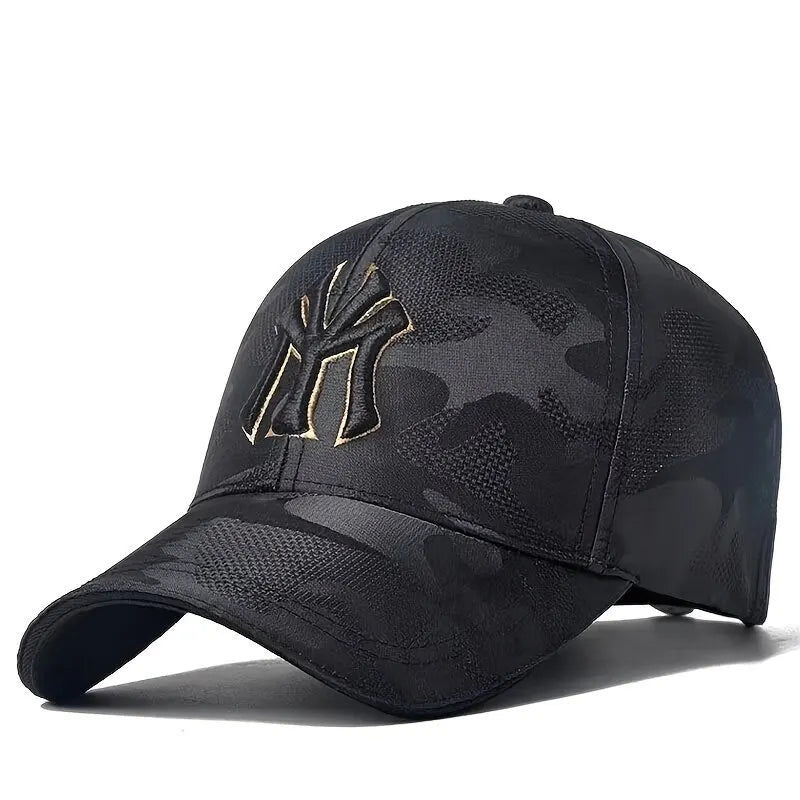 Unisex Letter Embroidery Camouflage Baseball Hats Spring and Autumn