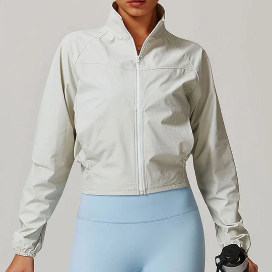 Yoga Long Sleeve Women's Jackets Windproof Running Coat Gym Push Up